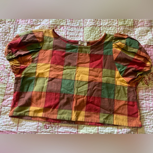 Handmade plaid top - Picture 1 of 3